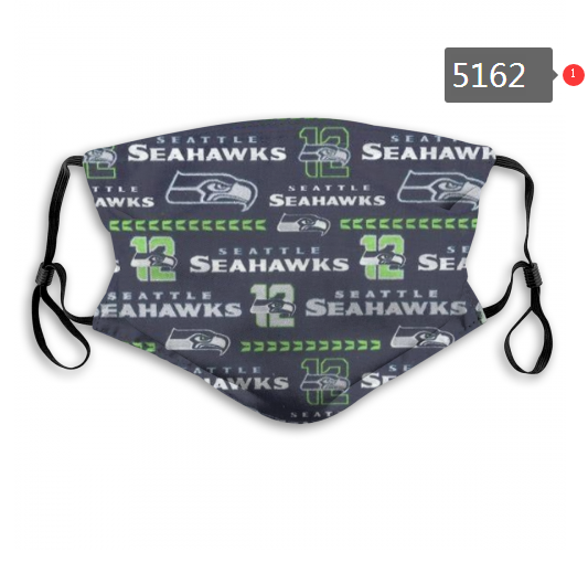2020 NFL Seattle Seahawks #4 Dust mask with filter->nfl dust mask->Sports Accessory
